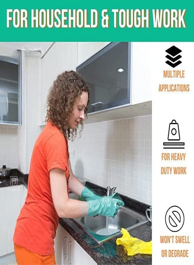 MPR4 Heavy Duty Rubber Hand gloves (3 Pairs) for Dishwashing, gardening, kitchen cleaning (Multicolour) - Image 5
